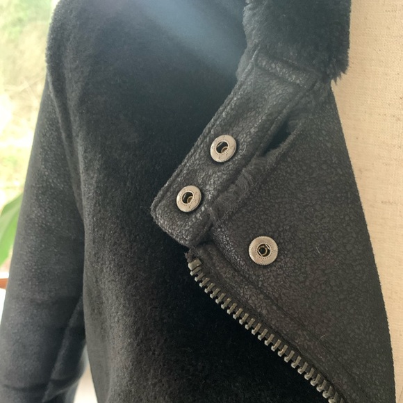 ZARA FUZZY MOTO STYLE COAT - Picture 3 of 8